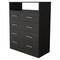 Homeroots 33" Black Four Drawer Standard Chest With Open Shelf 544025 - alternate 6