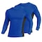 Protectx Long Sleeve T-Shirt, 92% Polyester, 8% Spandex, Blue, Black, M, 2 PK HV-LTT145-BLBK-M-02 - alternate 7