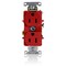 Leviton Dup Rec 15A 125V Self-Gr Red 5262-SR - alternate 1