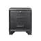 Homeroots 27" Gray Wood Two Drawer Nightstand 384061 - alternate 1