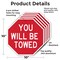 Signmission You Will Be Towed, 10 inch X 10 inch, Aluminum Metal Signs, 5PK OC-A-5Pack-10-319 - alternate 6
