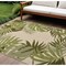 Homeroots 4' X 6' Ivory And Green Palm Leaf Indoor Outdoor Area Rug 548156 - alternate 8