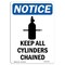 Signmission Keep All Cylinders Chained Sign With Symbol, 12 in W x Rectangle, Vinyl Decal OS-2PACK-NS-D-1218-V-13782 - alternate 6