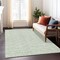 Homeroots 10' X 14' Mint Green Artichoke Green And Ivory Geometric Washable Indoor Outdoor Area Rug 583377 - alternate 8