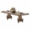 Homeroots 78-114" X 44" X 30" Antique Gold Dining Table 318891 - alternate 1