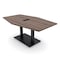 Skutchi Designs Hexagon Conference Table With Power Unit, 48 in W, 72 in L, Brown HAR-HEX.IR-48X72-DOU.BK-H3041-EBLK - alternate 1