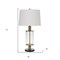 Homeroots 31" Clear Metal Table Lamp With White Empire Shade 524713 - alternate 4
