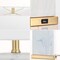 Jonathan Y Chloe 24.5" Modern Coastal Iron/Marbled Ceramic LED Table Lamp with USB Charging Port, Blue/Whi, 2PK JYL1140A-SET2 - alternate 6