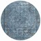 Homeroots 8' Blue And Gray Round Medallion Washable Indoor Outdoor Area Rug 616054 - alternate 8