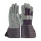 Pip Economy Grade Split Cowhide Leather Palm Glove with Fabric Back, Rubberized Gauntlet Cuff, 12PK 84-7632/L - alternate 1