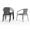Flash Furniture Lila  Gray Rattan Indoor-Outdoor Restaurant Stack Chair, PK4 4-TLH-037-GY-GG - alternate 15