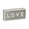 Homeroots 4" Gray And White Galvanized Metal Love Hand Painted Tabletop Sign 635389 - alternate 1