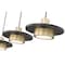 Z-Lite Ludo Matte Black + Modern Gold 3 Light Linear Chandelier 829P12-3L-MB-MGLD-LE - alternate 5
