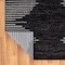 World Rug Gallery Bohemian Stripe Stain Resistant Area Rug 3 ft x 5 ft Black 385BLACK3X5 - alternate 7