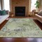 Homeroots 10' X 14' Linen Fern Green And Beige Abstract Washable Indoor Outdoor Area Rug 630800 - alternate 6