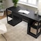 Martha Stewart Kayden Single-Drawer Desk w/Dual 2 Tier Shelves in Black w/Oil Rubbed Bronze Hardware KHO-23042-TBSF2-BK-BK-MS - alternate 10