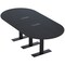 Skutchi Designs 8ft Racetrack Conference Table With Power | Harmony Series | 8 Person Meeting Room Table HAR-RAC-48X96-T.BK-U999ST19-EBLK - alternate 1