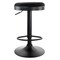 Elama 2 Piece Backless Adjustable Fabric Bar Stool in Black with Black Base ELM-7229-BLK - alternate 8