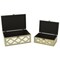 Homeroots Set of Two Blue And White Wood And Mirrored Glass Box With Lid, 2PK 489378 - alternate 4