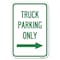 Signmission Reserved Parking Sign Truck Parking Only with, 18 Inch X 24 Inch 1 Sign, Heavy Gauge Aluminum A-1824-23029 - alternate 1