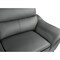 Homeroots 86" Gray Leather Sofa With Silver Legs 329499 - alternate 7