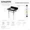 Kingston Brass 30" Black Granite Console Sink with Brass Legs, 8-Inch, 3-Hole, Black Granite/Matte Black KVPK30KBSQ0 - alternate 3