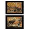 Homeroots Set Of Two Great Outdoors 4 Black Framed Print Wall Art, 2PK 407194 - alternate 1