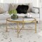 Homeroots 36" Gold Glass And Steel Round Coffee Table 520916 - alternate 6