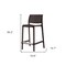 Homeroots Set of Four 26" Brown Faux Rattan Heavy Duty Plastic Low Back Outdoor Counter Height Bar Chairs 565351 - alternate 5