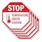 Signmission Stop Temperature Check Station, 10 inch X 10 inch, Aluminum Metal Signs, 5PK OC-A-5Pack-10-199 - alternate 1