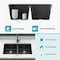 Wrightmaster 33 in. Undermount 50/50 Double Bowl Granite Composite Kitchen Sink with Accessories ZOR-P197759 - alternate 7