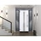 Vdomdoors Steel Door Deux 1717 Gray Graphite Stainless Inserts Single Modern Painted-W68xH80-Right Inswing DEUX1717EXD-GRE-W16+36+16 x H80-Right-hand Inswing - alternate 5