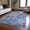 Homeroots 10' X 14' Navy Blue And Sky Blue Village Houses Washable Indoor Outdoor Area Rug 577852 - alternate 9