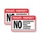 Signmission Private Property No Skateboards Bicycles Dogs Loitering, 18'' X 24'', Heavy Gauge Aluminum, 2PK A-1824-2PACK-2737 - alternate 1