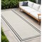 Homeroots 8' Ivory And Black Indoor Outdoor Runner Rug 545529 - alternate 6