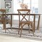 Flash Furniture Advantage Hand Scraped Dark Natural X-Back Chair X-BACK-DNAT - alternate 1