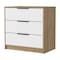 Homeroots 28" White and Natural Three Drawer Dresser 544003 - alternate 10
