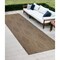 Homeroots 8' Runner Beige Geometric Stain Resistant Indoor Outdoor Runner Rug 531622 - alternate 1