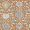 Homeroots 5' X 8' Copper Ivory And Gray Damask Washable Indoor Outdoor Area Rug 599407 - alternate 8