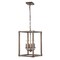 Jonathan Y Magnolia 12.13" 4-Light Adjustable Iron Rustic Farmhouse LED Pendant, Brown JYL7475A - alternate 15