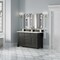 James Martin Vanities Brookfield 60 in. Double Vanity, Black Onyx w/3 CM Carrara White Marble Top 547-V60D-BKO-3CAR - alternate 4