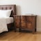 Homeroots 25" Brown Solid Wood Two Drawer Nightstand 701725 - alternate 8