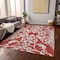 Homeroots 8' X 10' Red And Ivory Damask Washable Indoor Outdoor Area Rug 614458 - alternate 4