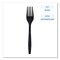 Boardwalk Heavyweight Wrapped Polypropylene Cutlery, Fork, Plastic, Black, 1000PK BWKFORKHWPPBIW - alternate 6