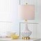 Jonathan Y Parker 21.5" Contemporary Traditional Ceramic/Metal Gourd LED Table Lamp, Brass/White JYL1030A - alternate 9