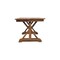 Homeroots 71" Brown Solid Wood Trestle Base Dining Table 719514 - alternate 6