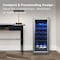 Tcl 1.8 Cu. Ft. 18-Bottle Wine Cooler, Low Noise, Digital Controls, LED Light, Glass Door, Stainless TRW18F6AS - alternate 7