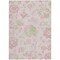 Homeroots 10' X 14' Pink Blush And Artichoke Green Floral Washable Indoor Outdoor Area Rug 589493 - alternate 6