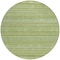 Homeroots 8' Fern Green And Sage Round Striped Washable Indoor Outdoor Area Rug 615340 - alternate 7