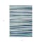 Homeroots 5' X 8' Teal Blue Gray And Ivory Striped Washable Indoor Outdoor Area Rug 597362 - alternate 7